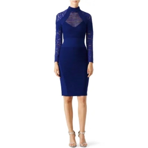 Tracy Reese Cobalt Triple Threat Mixed Media Dress size S - Picture 1 of 8